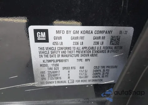 2023 Chevrolet Trailblazer Fwd Lt from USA, damaged, VIN KL79MPSL8PB001971